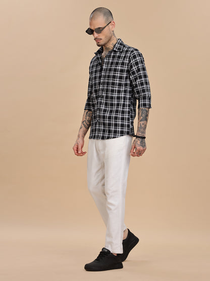 Button Down Regular Fit Black Shirt