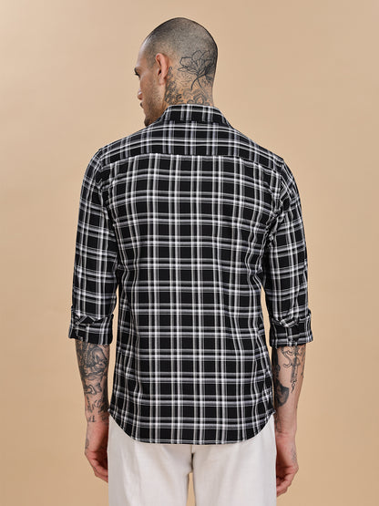 Button Down Regular Fit Black Shirt