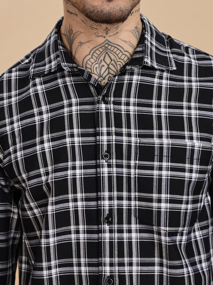 Button Down Regular Fit Black Shirt