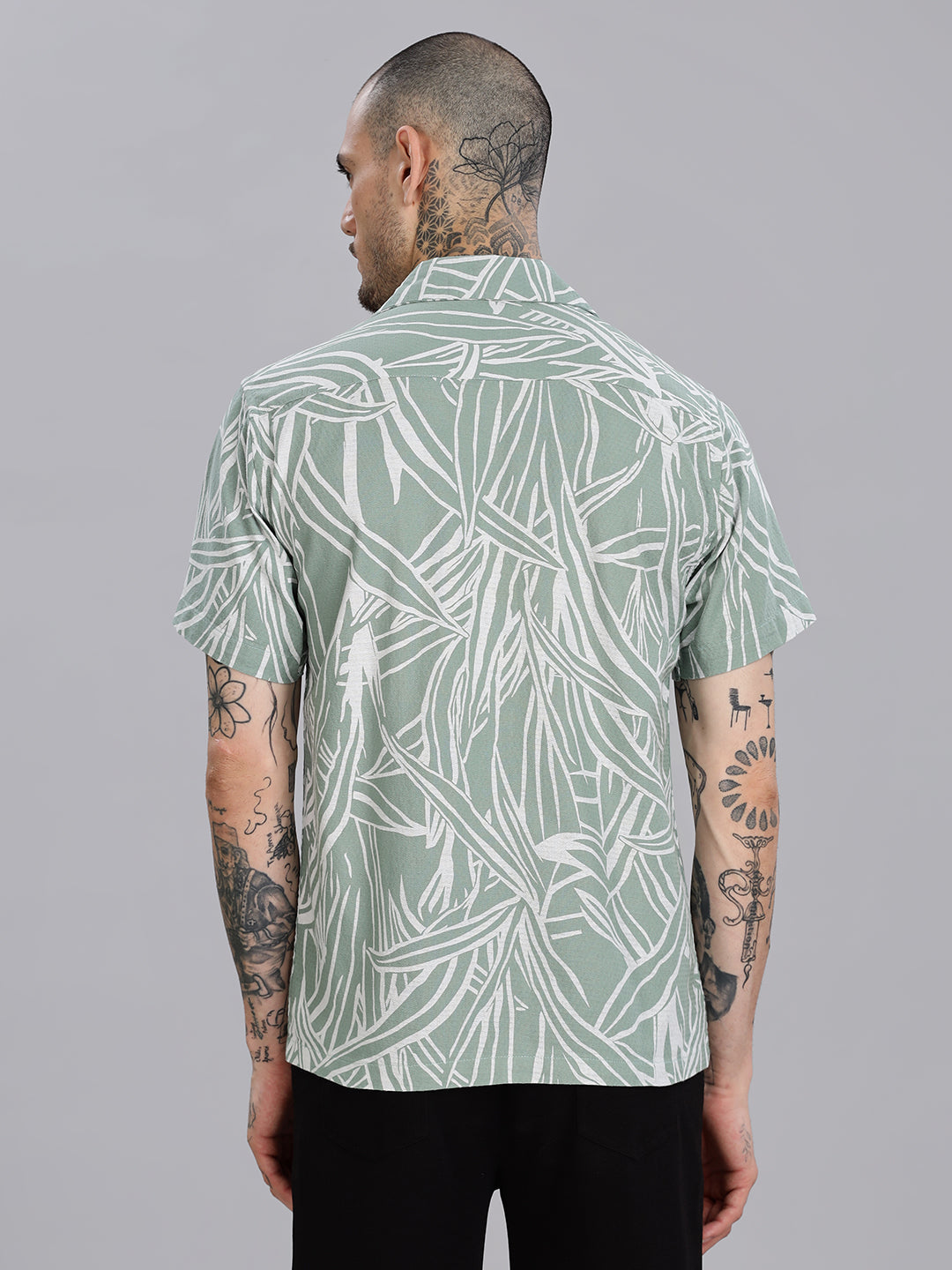 Green Relaxed Fit Printed Casual Shirt