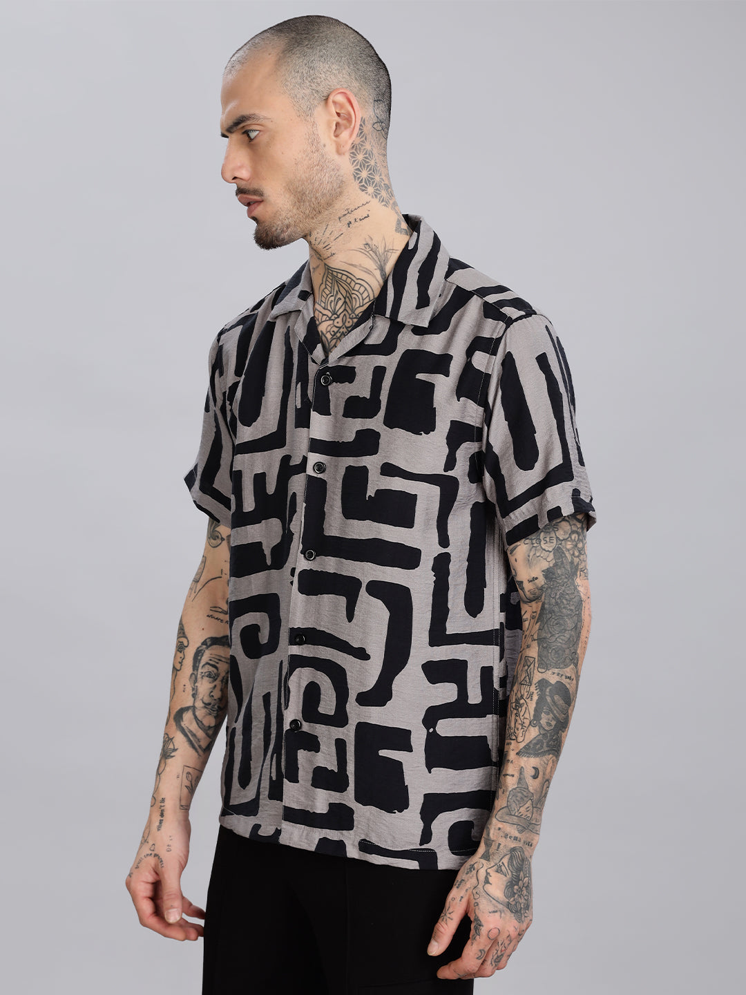 Grey Drop Shoulder Oversized Shirt