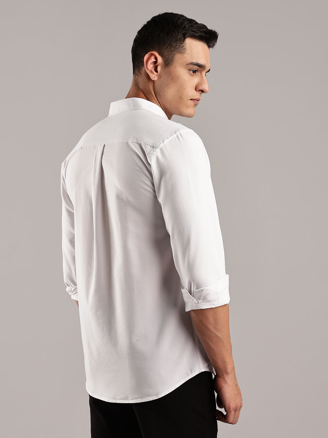 Oxford White Solid Shirt