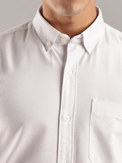 Oxford White Solid Shirt