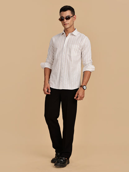 Organic Khadi Linen Beige Shirt
