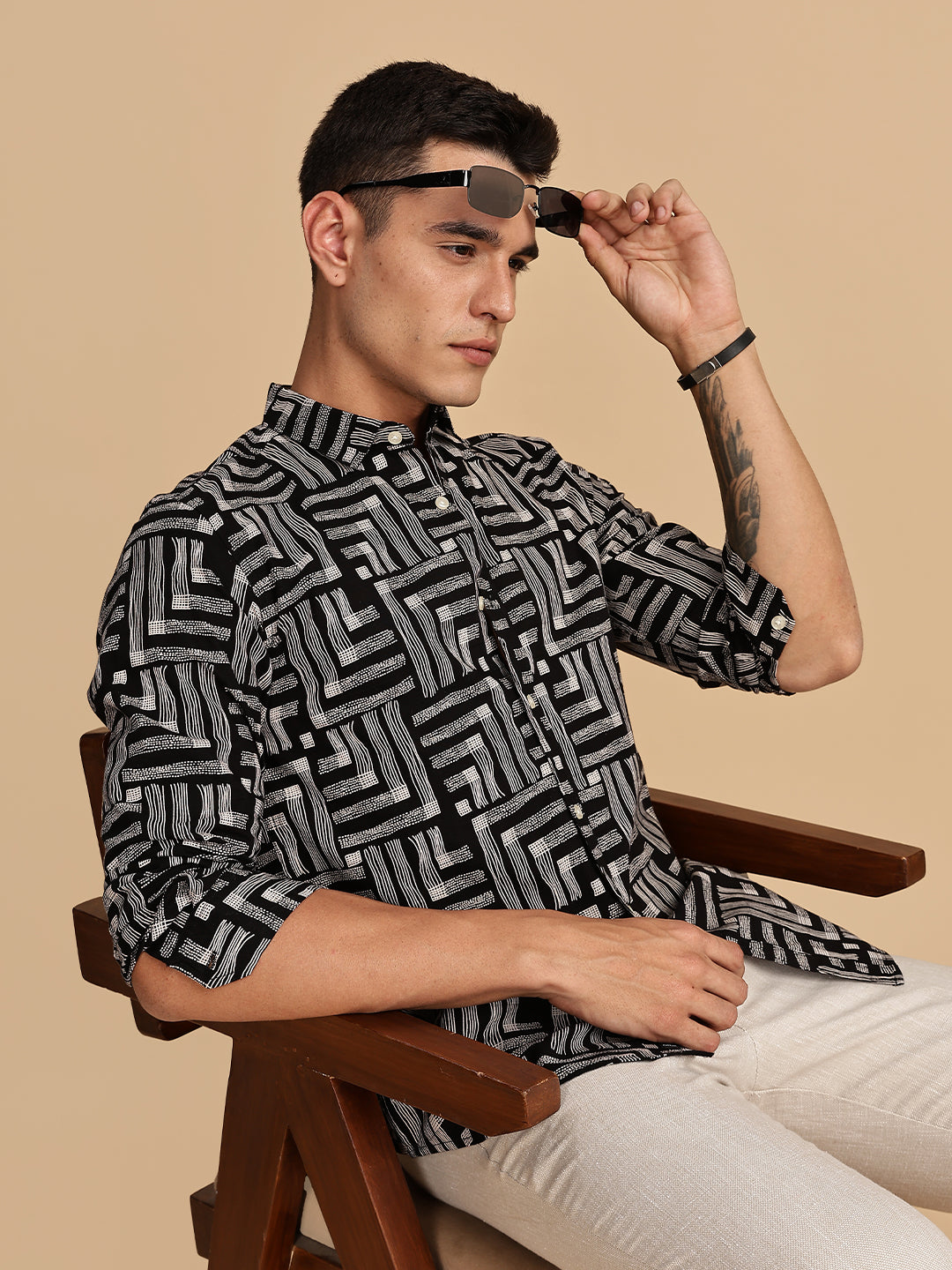 Premium Black Cotton Linen Shirt