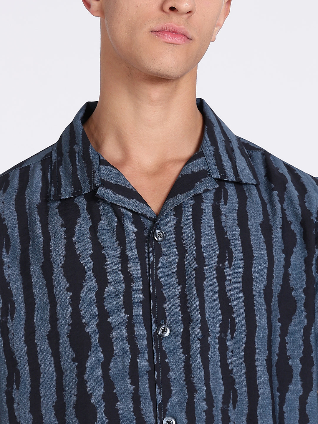Men BB Viscose Cuban Collar Shirt