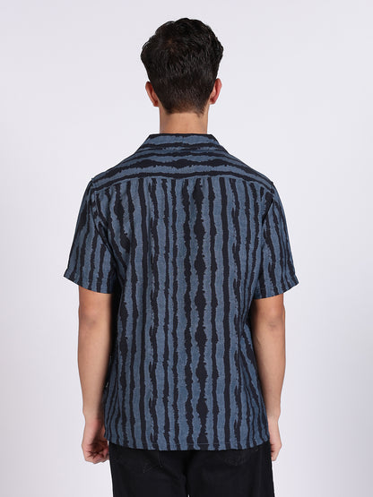 Men BB Viscose Cuban Collar Shirt